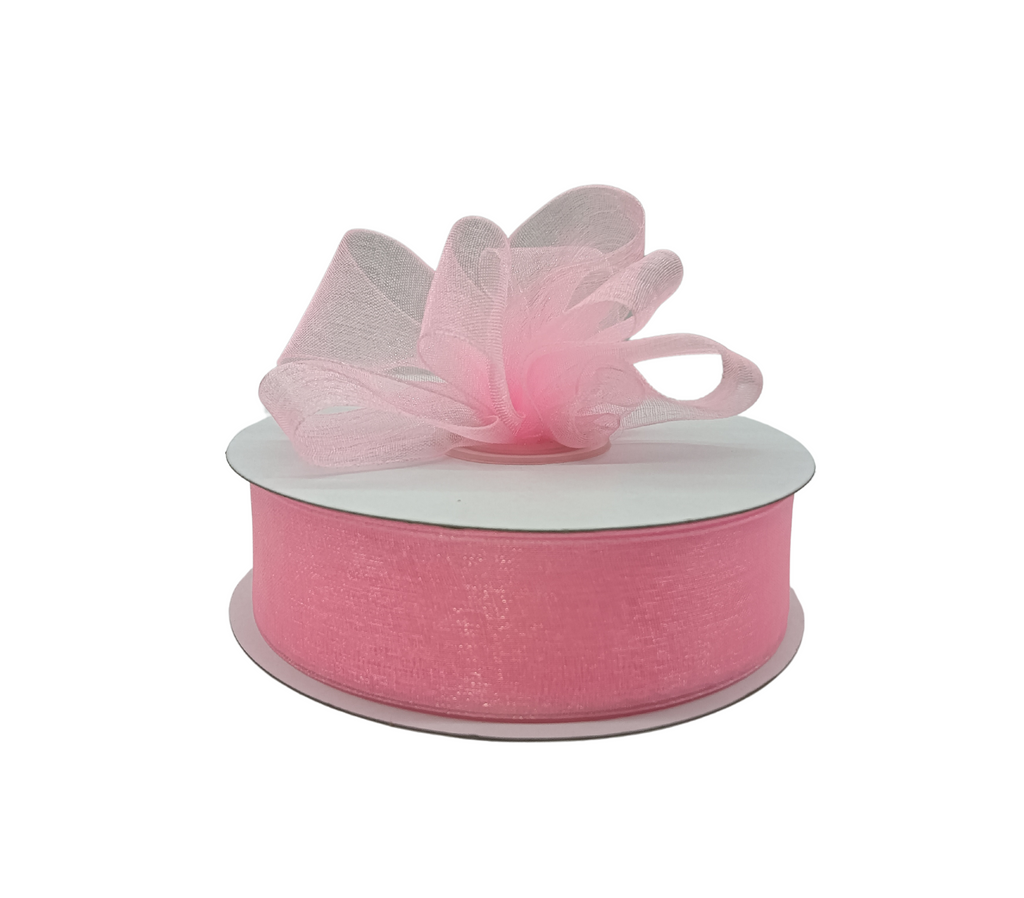 BABY PINK PREMIUM ORGANZA RIBBON (25MM | 45MTR)