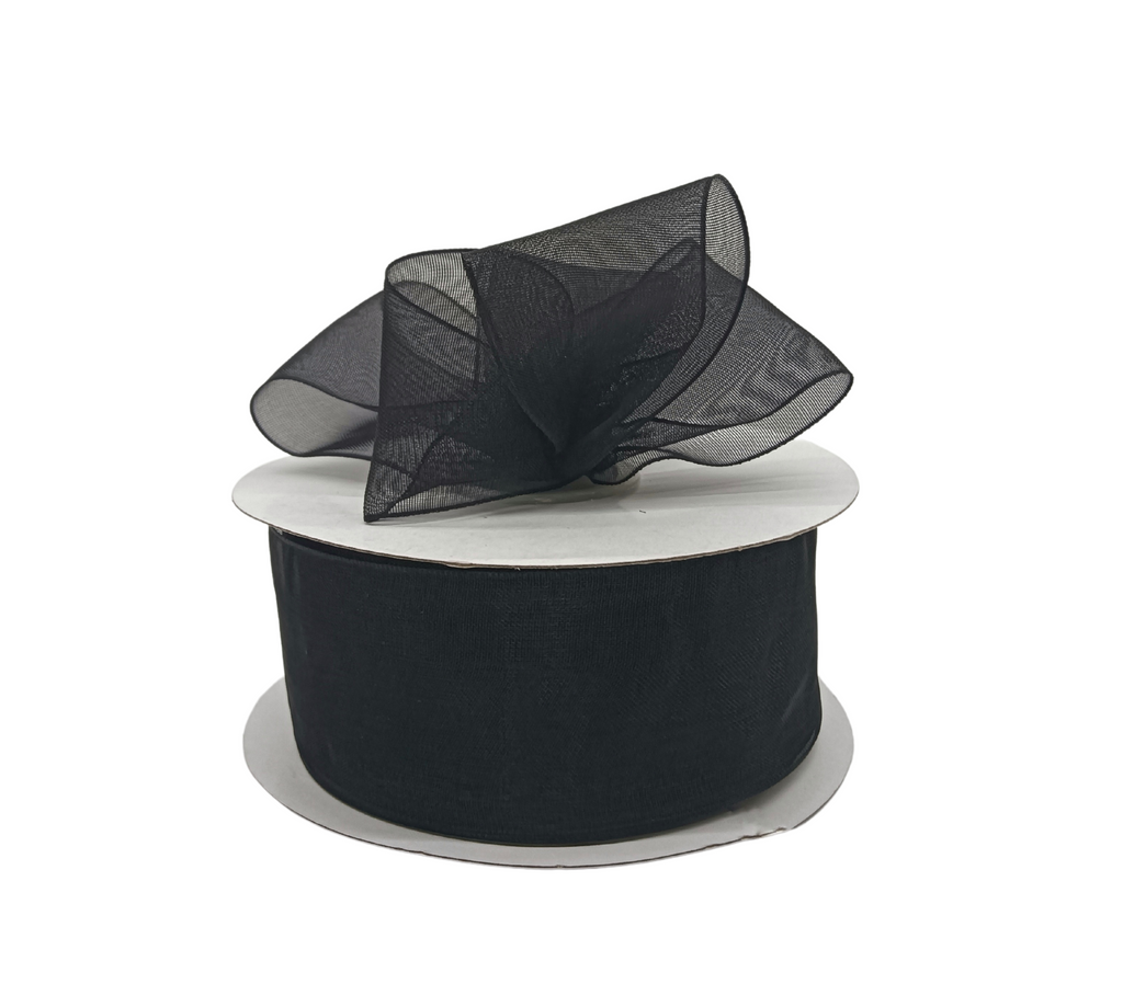 BLACK PREMIUM ORGANZA RIBBON (38MM | 45MTR)