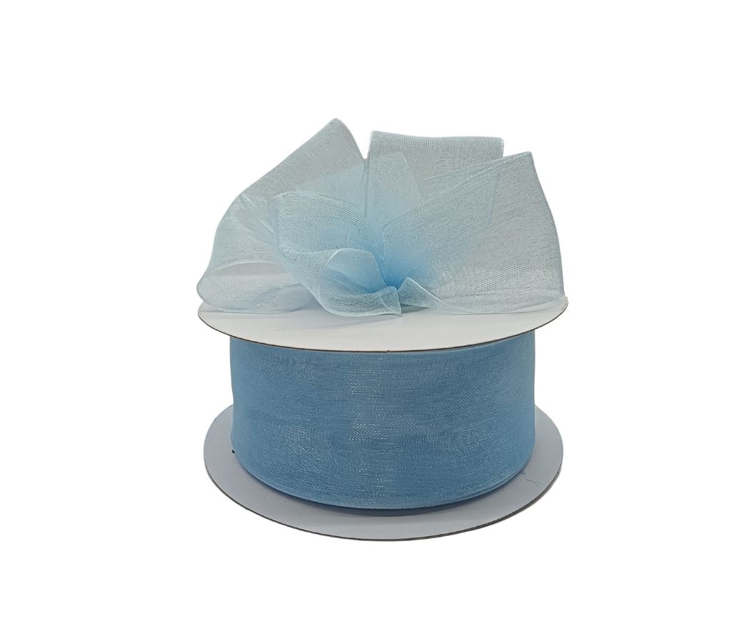 BABY BLUE PREMIUM ORGANZA RIBBON (38MM | 45MTR)