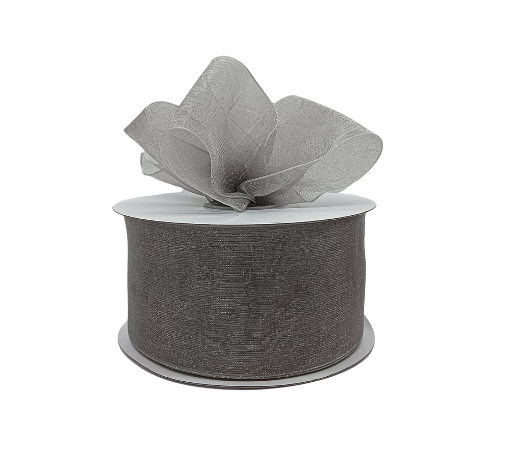 GREY PREMIUM ORGANZA RIBBON (50MM | 45MTR)