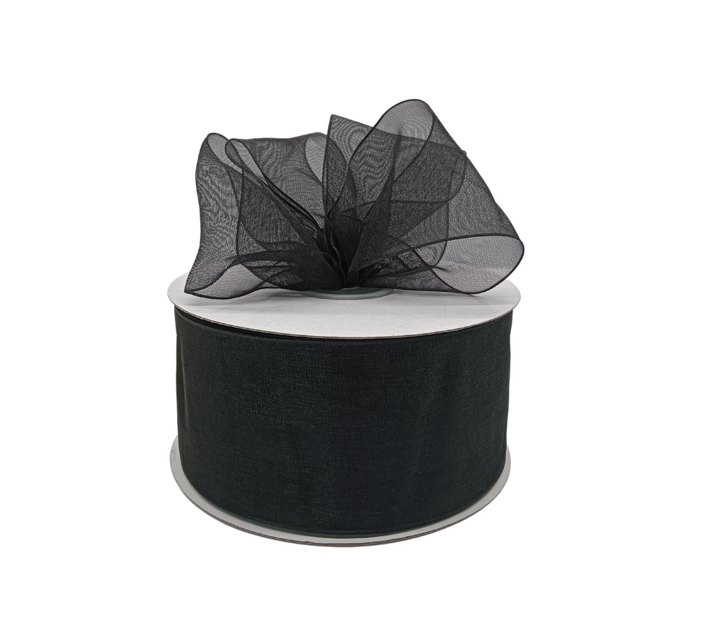 BLACK PREMIUM ORGANZA RIBBON (50MM | 45MTR)