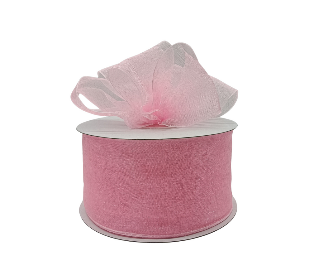 BABY PINK PREMIUM ORGANZA RIBBON (50MM | 45MTR)