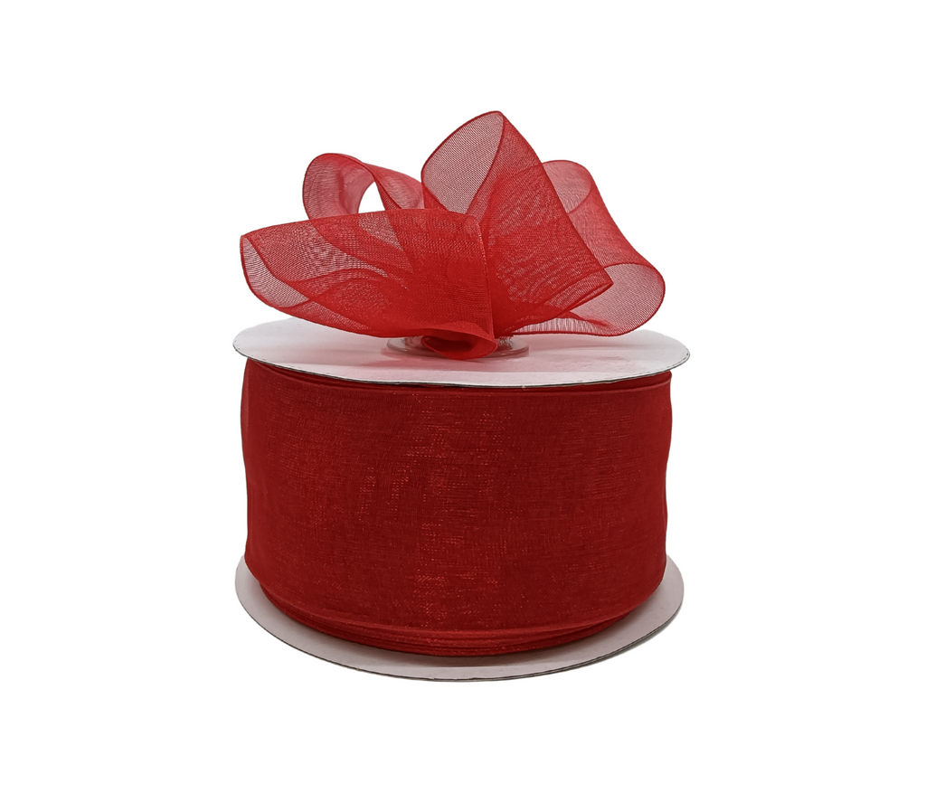 RED PREMIUM ORGANZA RIBBON (50MM | 45MTR)