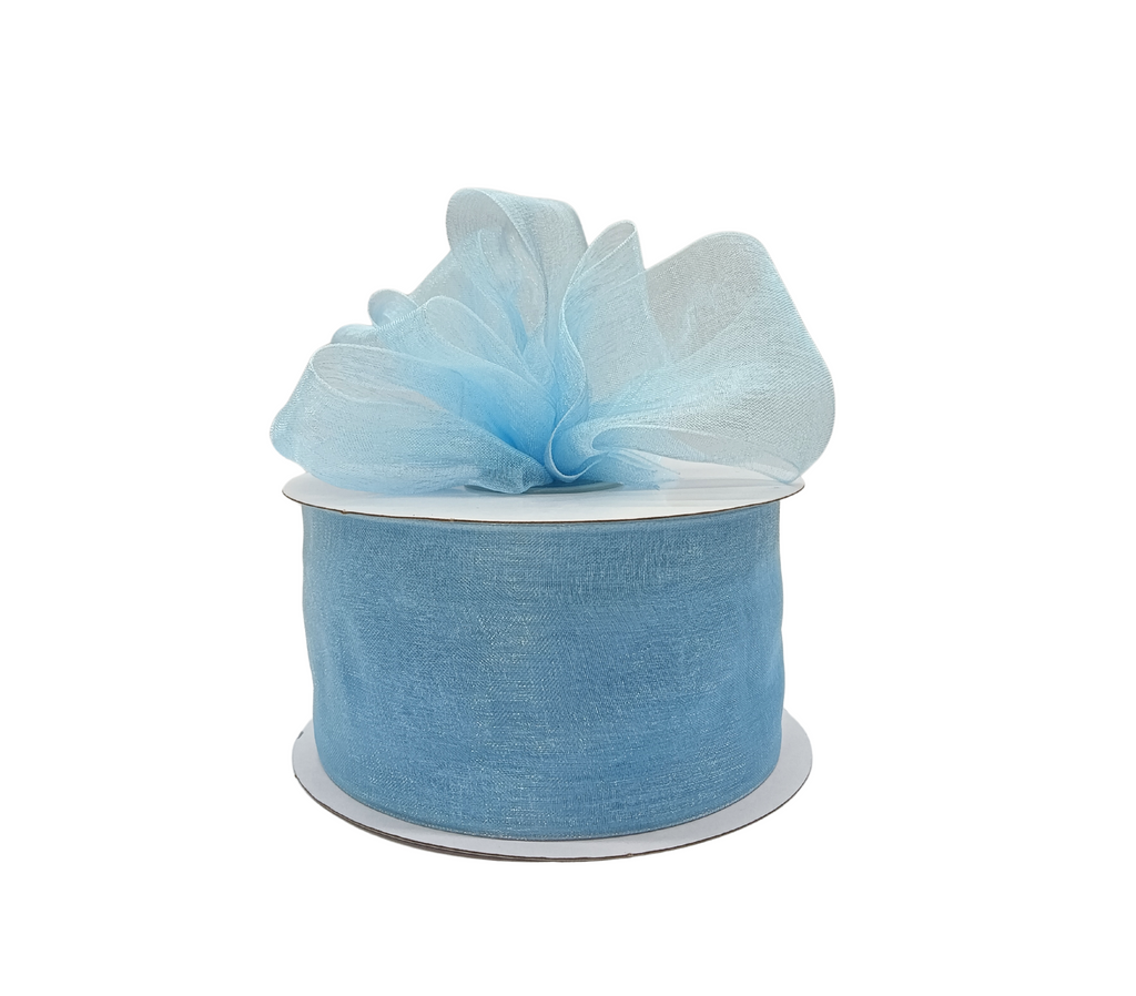 BABY BLUE PREMIUM ORGANZA RIBBON (50MM | 45MTR)