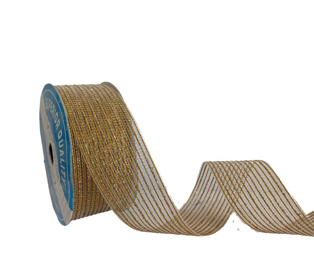 GOLD ATHENA STRIPES RIBBON (38MM | 9MTR)