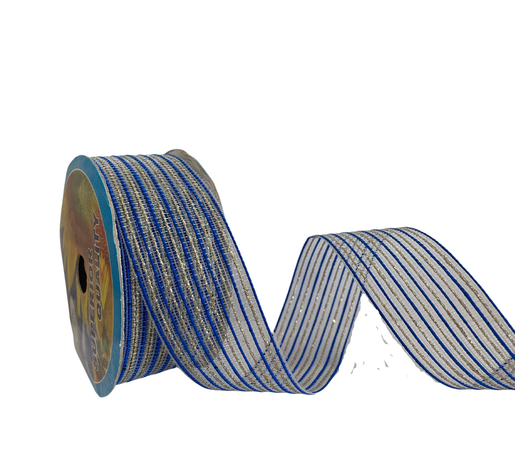 ROYAL BLUE ATHENA STRIPES RIBBON (38MM | 9MTR)