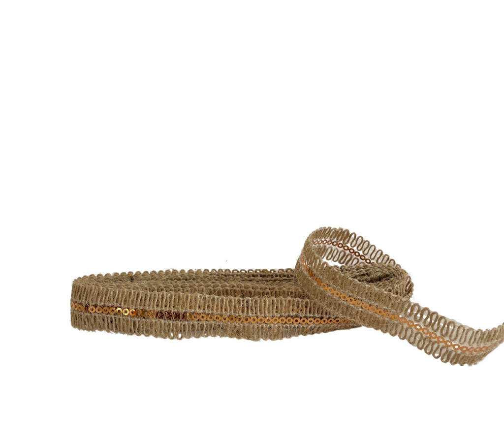 NATURAL JUTE REAL JUTE SHINE RIBBON (18MM | 2MTR)