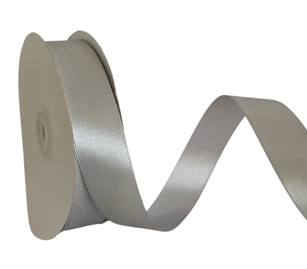 SILVER LUXE SATIN RIBBON (25MM | 45MTR)