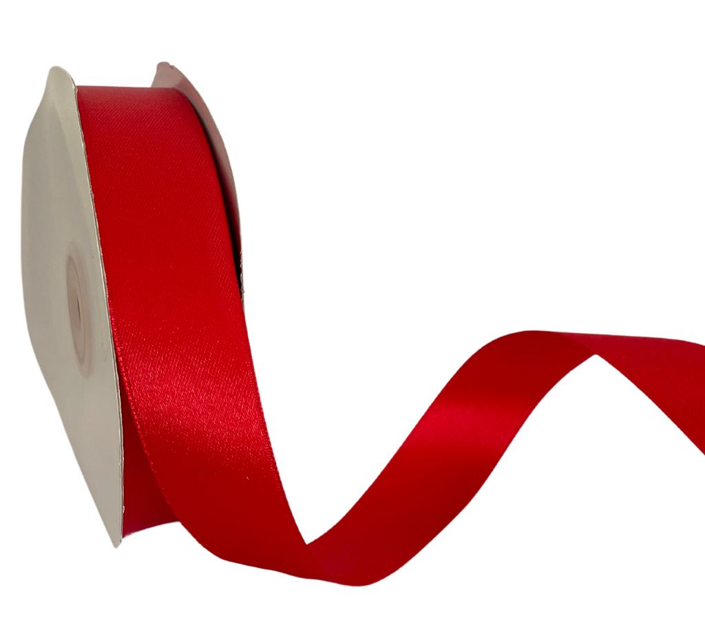 SCARLET RED LUXE SATIN RIBBON (25MM | 45MTR)