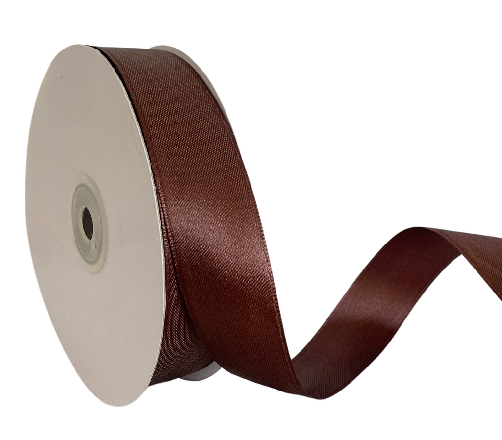 COFFEE BROWN LUXE SATIN RIBBON (25MM | 45MTR)