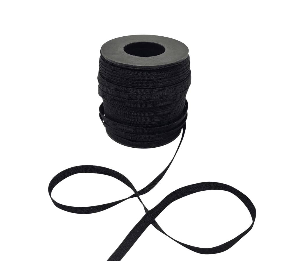 BLACK VEDA TWILL RIBBON (06MM | 50MTR)