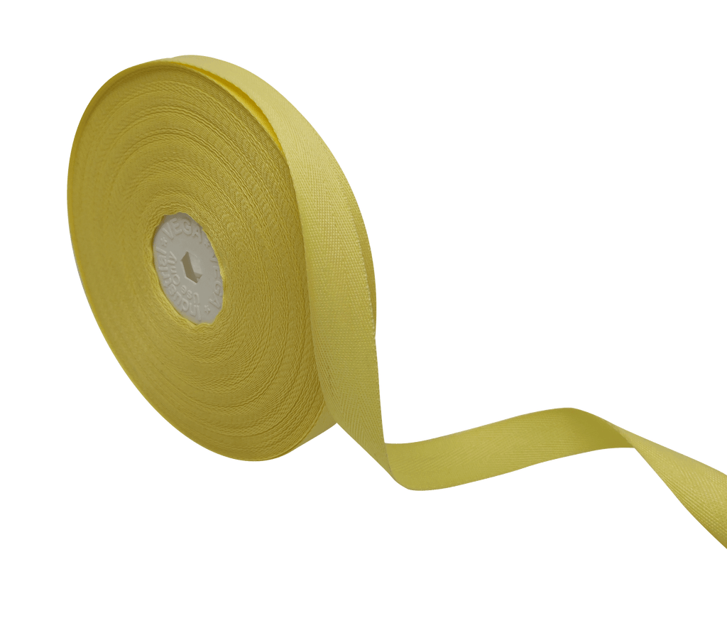 LEMON YELLOW VEDA TWILL RIBBON (15MM | 25MTR)