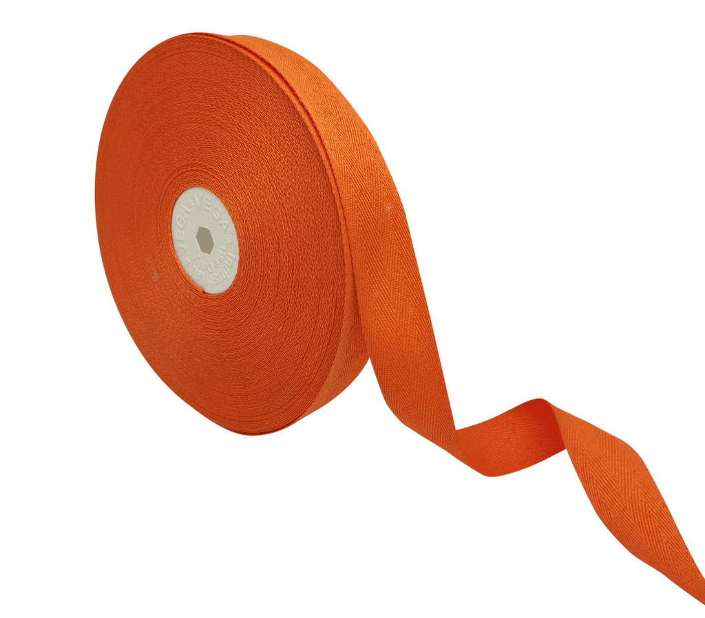 ORANGE VEDA TWILL RIBBON (25MM | 25MTR)