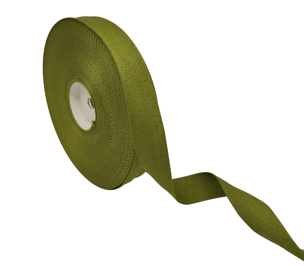 OLIVE GREEN VEDA TWILL RIBBON (25MM | 25MTR)