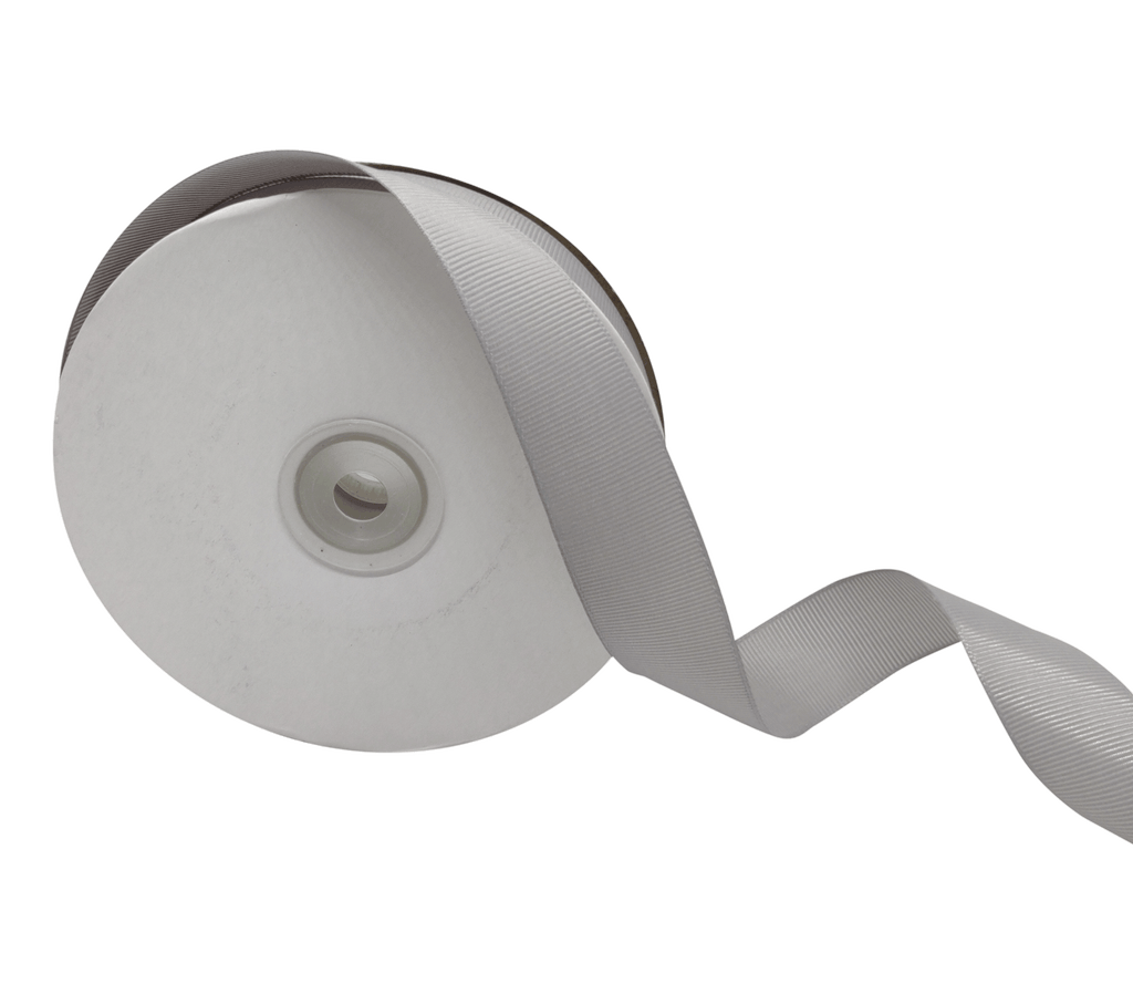 SILVER PRIMO GROSGRAIN RIBBON (25MM | 45MTR)