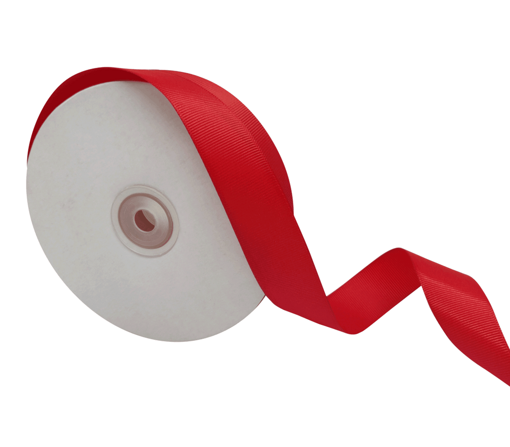 SCARLET RED PRIMO GROSGRAIN RIBBON (25MM | 45MTR)