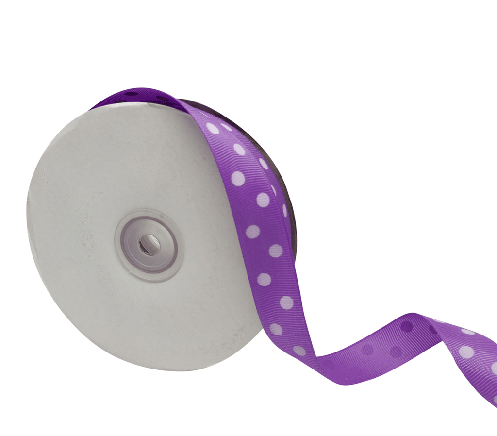 LIGHT PURPLE WITH WHITE ARIA DOTS RIBBON (20MM | 45MTR)