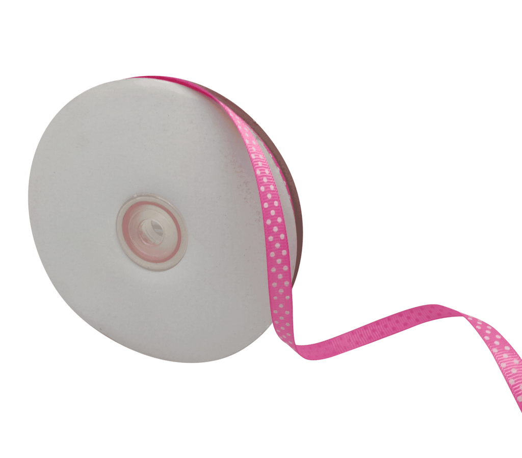 LIGHT PINK WITH WHITE LUMINA DOTS RIBBON (10MM | 45MTR)