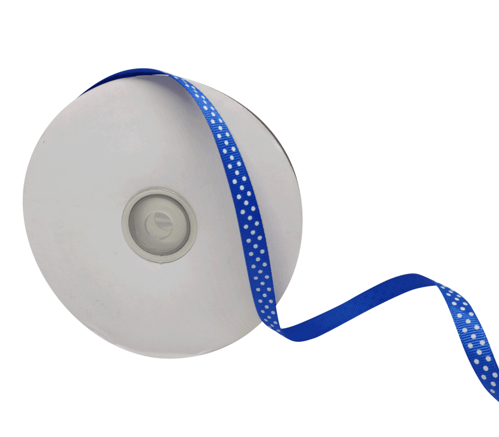 POWDER BLUE WITH WHITE LUMINA DOTS RIBBON (10MM | 45MTR)