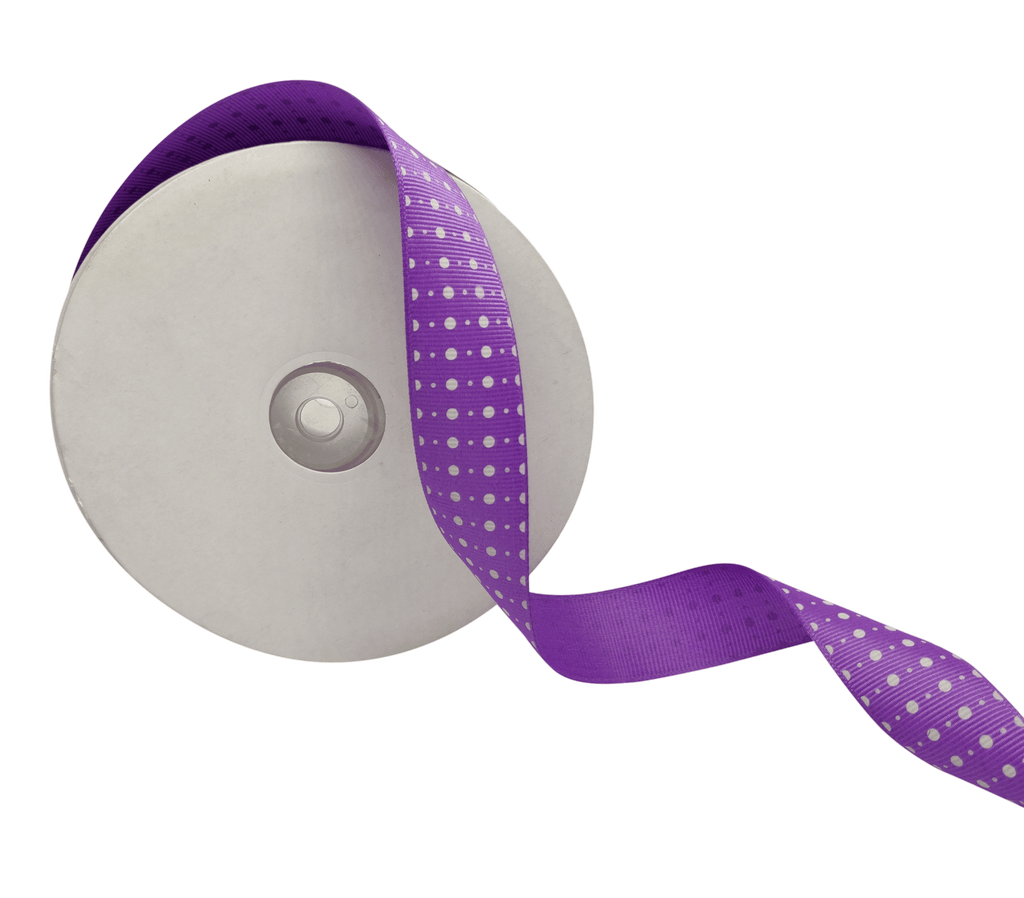 LIGHT PURPLE WITH WHITE DOTS RIBBON (25 MM)