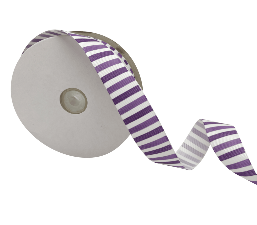 LAVENDER & PURPLE STRIPES RIBBON (25 MM)