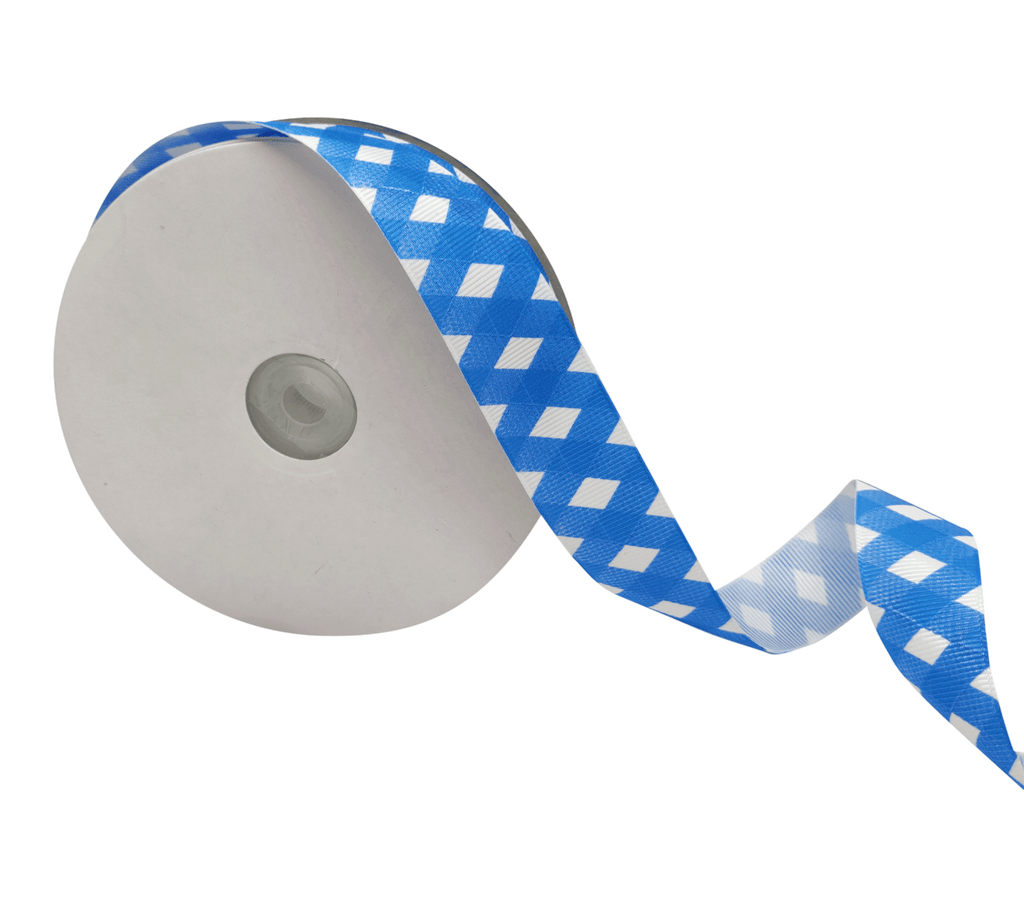 SKY BLUE CHECKS RIBBON (25 MM)