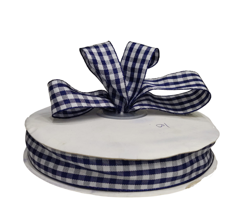 NAVY BLUE CHECKSRIBBON (20 MM)