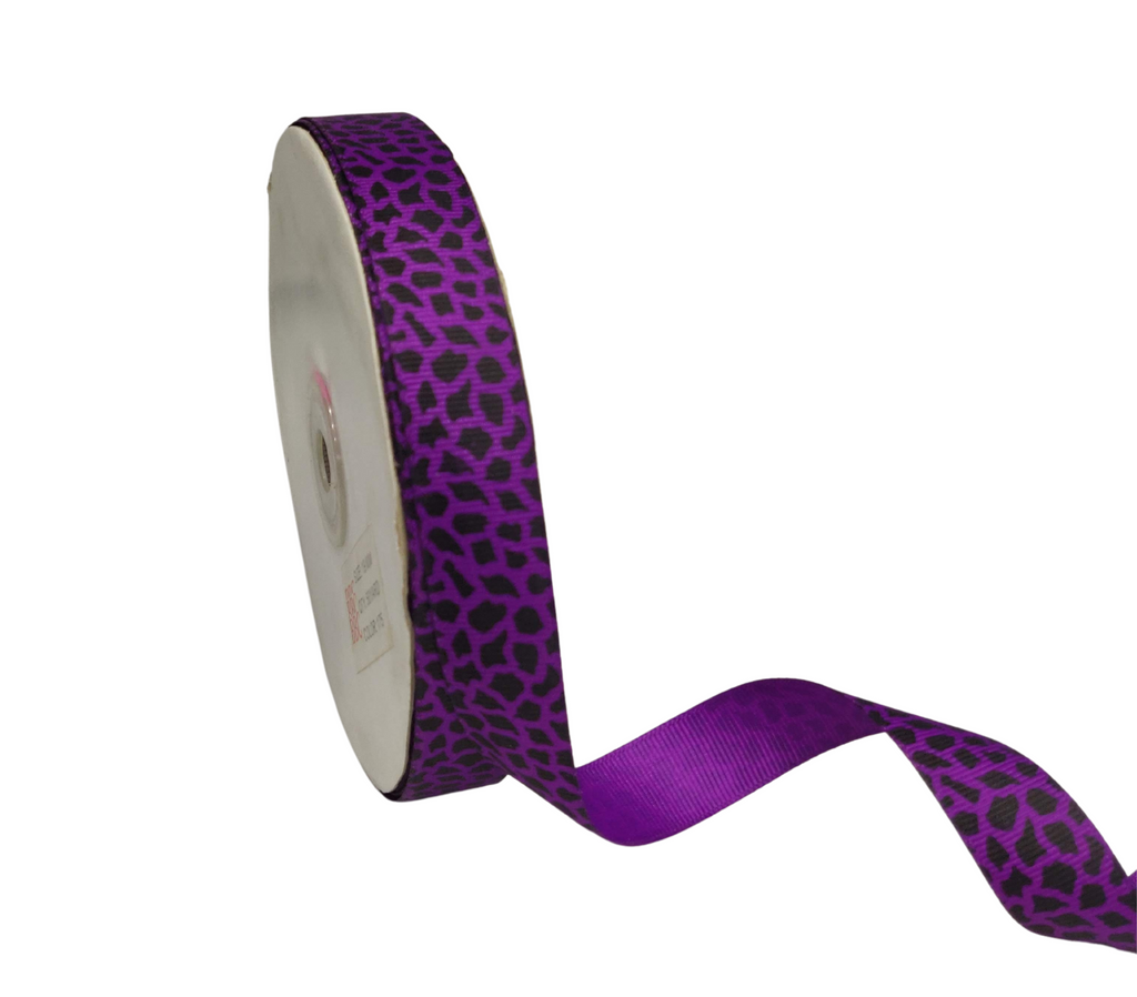 VIOLET ANIMAL PRINT RIBBON (20 MM)