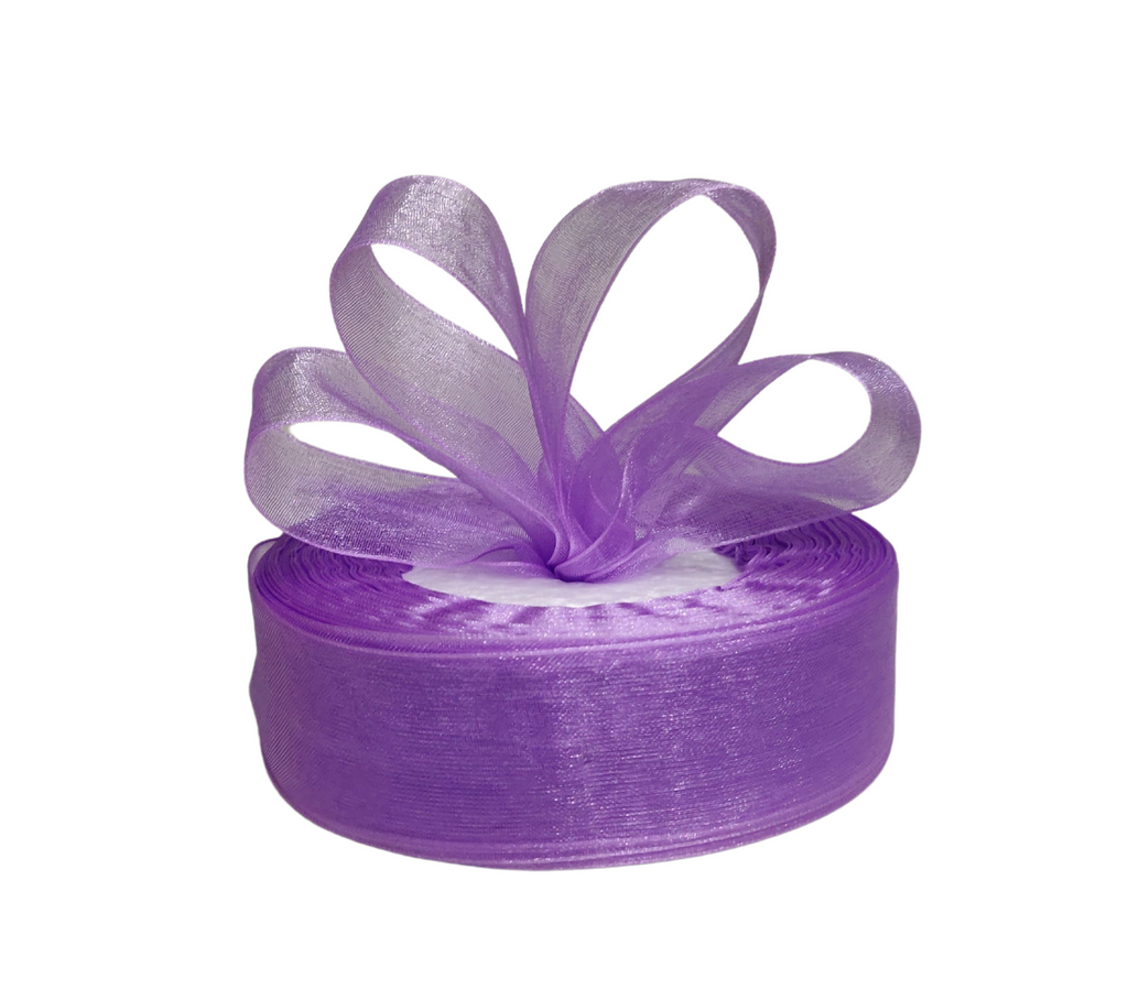 LAVENDER PLAIN ORGANZA RIBBON (25 MM)