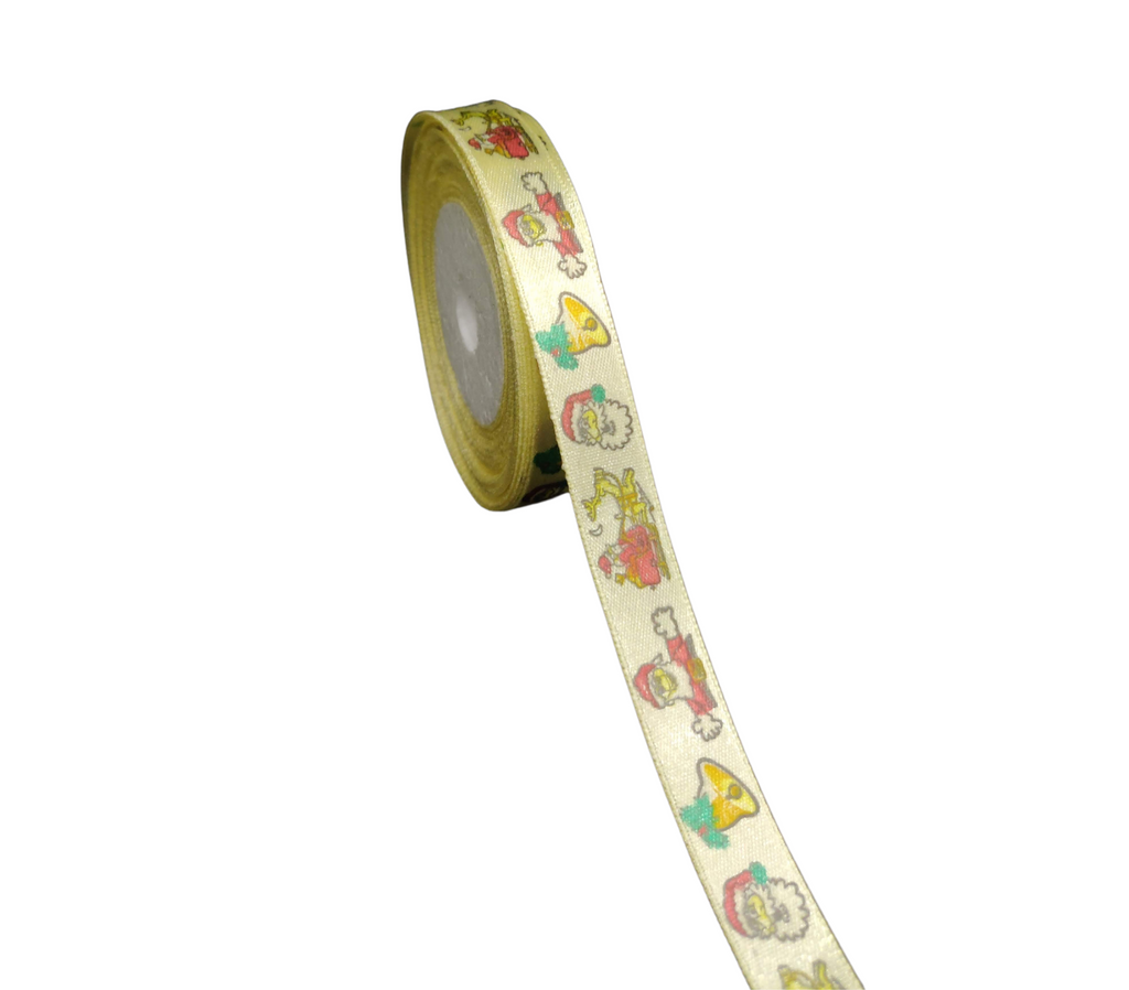 YELLOW ORDINARY SATIN - CHRISTMAS RIBBON (10 MM)