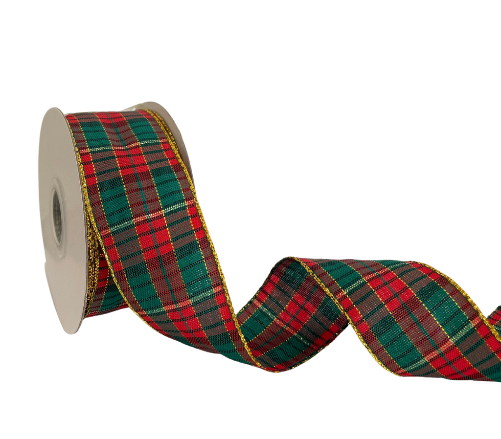 CHRISTMAS CHECKS #2 RIBBON (38 MM)