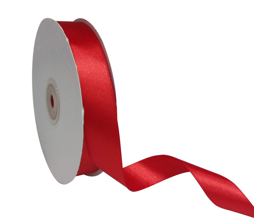 SCARLET RED LUXE SATIN RIBBON (20MM | 45MTR)