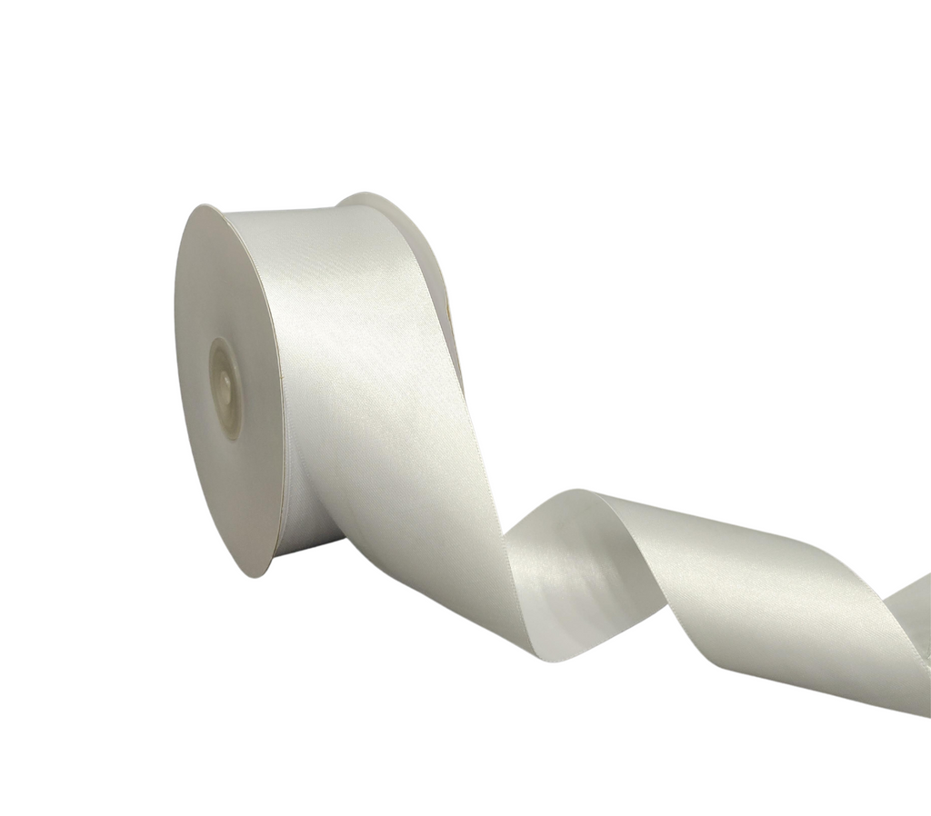 WHITE LUXE SATIN RIBBON (50MM | 45MTR)