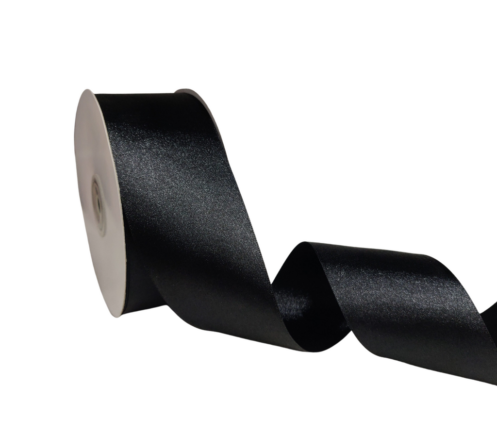 BLACK LUXE SATIN RIBBON (50MM | 45MTR)